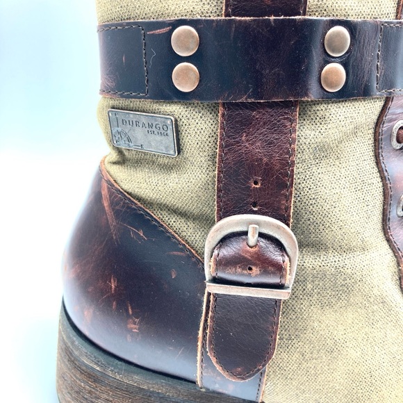Durango World Traveler Vintage Combat Boots - Picture 4 of 15